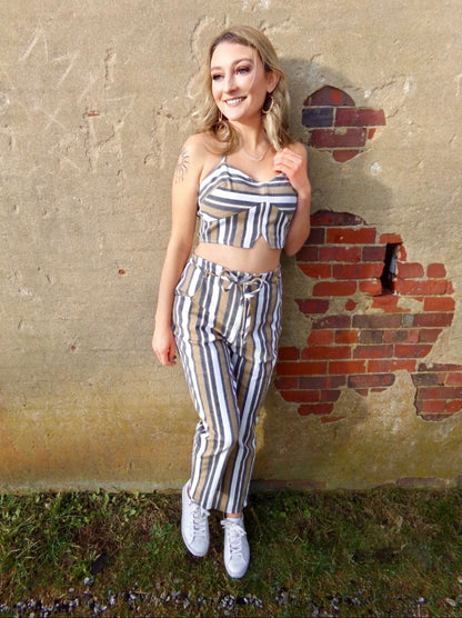 Set Me Free Striped Twill Pants