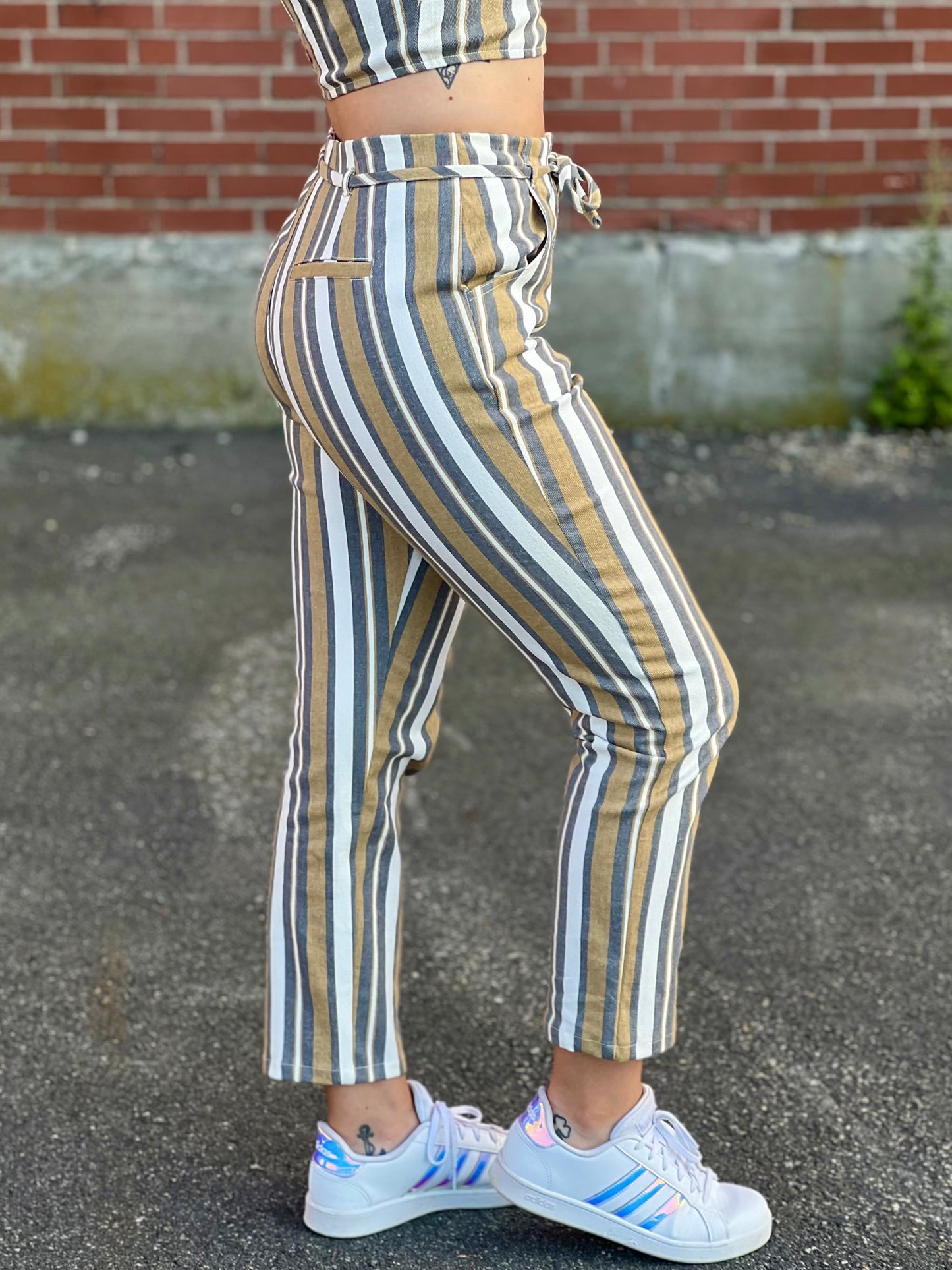 Set Me Free Striped Twill Pants