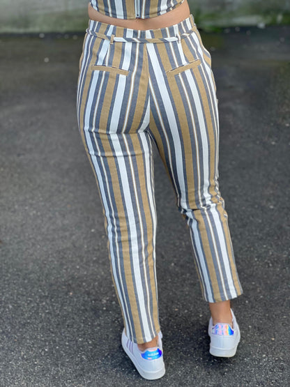 Set Me Free Striped Twill Pants