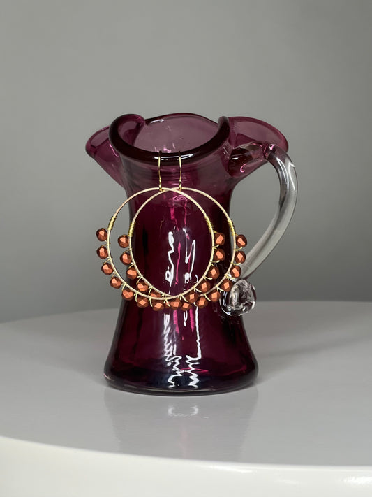 Wire Wrapped Hoop Earring