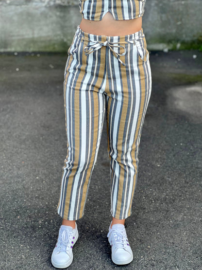 Set Me Free Striped Twill Pants