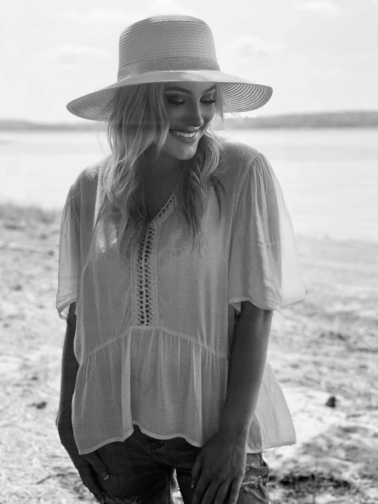 By The Seashore Ruffled Top