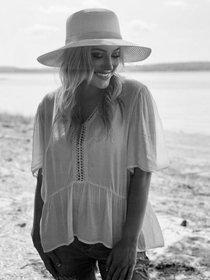 By The Seashore Ruffled Top