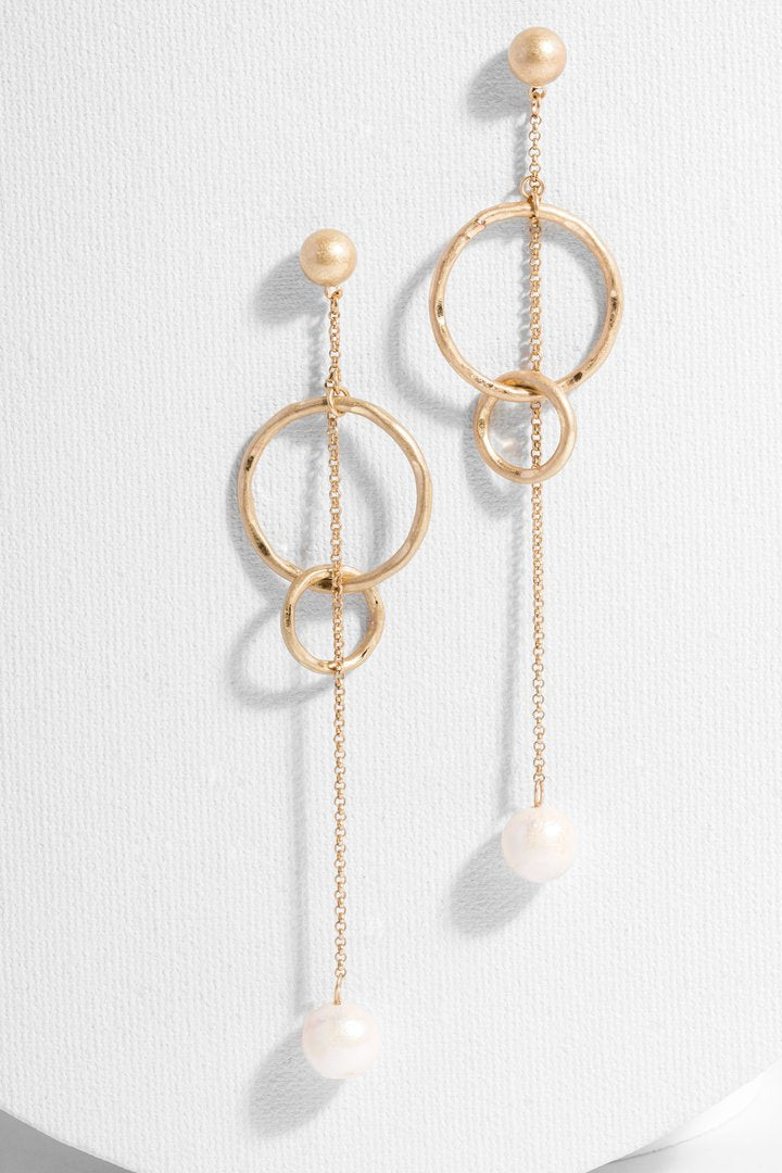 Balanced Pearl Drop Earring