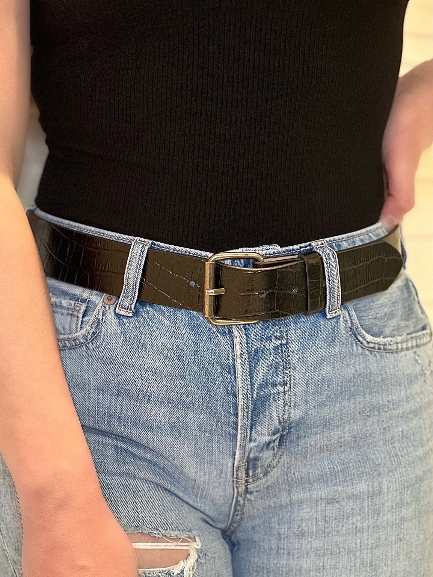 The Alligator Leather Belt