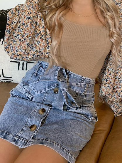 Adore You Denim Mini Skirt